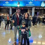 Akshay Oberoi Instagram - Witnessed my childhood favs (& now my child's favs too) @brooklynnets win the game 🏀 Perfect end to a perfect holiday :) P.S. Swipe left to see two fans giving their undivided attention 😬 @nba @nbaindia #NBA #NBAFans #Basketball #LikeFatherLikeSon Barclay's Center, Brooklyn