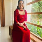 Amrutha Nair Instagram - “There is a shade of red for every woman." Outfit @meraki_designer_boutique Pic @__.rev_athi___ Sis😘 Trivandrum, India