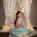 Amulya Instagram - 🪔 #deepavali #diwali Decor - @giggly_tots Photography - @giggly_tots Designed by - @sanvis_boutique Make up - @divyagowda670
