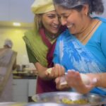 Anagha Bhosale Instagram - Cooking for the lord - Who says the lord doesn’t eat….the love & our respective Bhava we put while cooking in Radha Rani’s kitchen is appreciated by the lord & he reciprocates accordingly. Thank you Hari & Radha Rani for allowing us to cook for you & serve you🙏🏻🥹 @iskconnashik