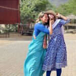 Anagha Bhosale Instagram – Bond & vibes matter more than the picture🪷 @beatrice.anobah going to miss u when u leave GeV Govardhan Eco Village (GEV) – Sri Radha Vrindavanbihari Temple, Mumbai.