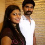 Anandhi Instagram - Chandi Veeran audio lunch with @atharvaamurali