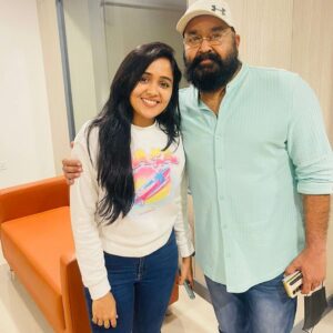Ananya Instagram - നമ്മുടെ നിങ്ങടെ ഞങ്ങളുടെ ലാലേട്ടനൊപ്പം - Priceless Pic 🧢@mohanlal