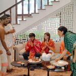 Ananya Panday Instagram - Blessings from Vijay’s amma @deverakonda and a pooja at his home in Hyderabad for #Liger 🧿💙🤞🏼🥺 #Thankful #Grateful #Blessed thank you auntyyyyy 🤍🦋🫶🏼