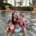 Anita Hassanandani Instagram - Clearly I’m ready for 3 and my husband isn’t 😂 @rohitreddygoa My babiesseess🥰 @petpujaris @geetatilokani @tanyafraser11