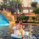Anita Hassanandani Instagram - Living my childhood dreams with my child and hubby 🦄 I think the biggest blessing is to be married to someone who lets you be YOU with all the prefect imperfections Thank you and love you 🥰 @rohitreddygoa