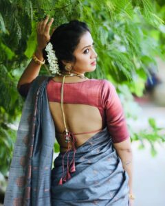 Anjana Rangan Instagram - For #mamannanaudiolaunch 
Photography : @edengroupofstudio 
Makeup : @ashmakeupandhairdo 
Jewellery : @theamethyststore 
Saree : @kanakadharadrapes 
Blouse design : @magicbyjeeni