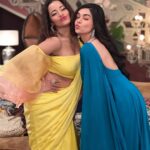 Antara Biswas Instagram - “ Bela Aur Yamini “ … BEQABOO HO JAIYE 😍😍…Watch Us Tonight at 9pm only on @colorstv @vootselect @officialjiocinema 📸: @deepakpathak663 #goodmorning from #us #happy #saturday #weekend #newshow #beqaboo @balajitelefilmslimited @ektarkapoor