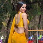 Antara Biswas Instagram - So Many Songs In Mind On This Yellow Saree… You Suggest Me For My next #reel 🤷‍♀️ #beqaboo #tonight at 9pm Mua : @makeupbyshahrooq 📸: @deepakpathak663 Film City