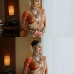 Asha Sharath Instagram - Some more moments from Pankus Wedding💖 Saree : @ashasharathcollections