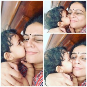 Aswathy Sreekanth Instagram - ഉമ്മ തരാനെന്ന വ്യാജേന പുതിയ പല്ല് ടെസ്റ്റ് ചെയ്യുവാ ! 🙄🥰

#milestones #teethingstories #mammababytime #kamala