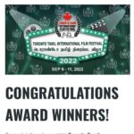 Brigida Instagram - After all… Rising happiness in my life. Happy to share this to u all. ~ RISING STAR EMERGING ACTRESS AWARD🥇 #torontotamilfilmfestival 2022 My heartfelt thanks to toronto jury members. And thanks a lot sir @radhakrishnan_parthiban