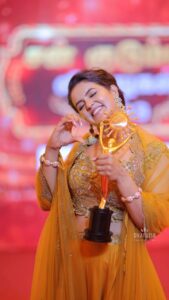 Chaitra Reddy Instagram - I don’t know where to start with ..! 

U guys are making my journey so beautiful that I shud keep thanking you all - every min in my life 😍 

First I should thank to sun tv and to all my EP’s for this opportunity , to my entire technical team of KAYAL , my director , my camera man , my producer and to the entire crew for standing with me beside in this journey…! 
My colleagues who make me feel home always 😍 

And to you people who took their time out and voted for me😍 your love is my asset to cherish through my lifetime ❤️ thank you ..! Without your support we wouldn’t have reached so far with No.1 ratings in Tamil Nadu ,  almost for one and half years 🥹 

As I already told you thank you isn’t a word it’s my emotion of gratitude and love 😍🥹 
THANK YOU FOR EVERYTHING ❤️ 

Last I wanna say thanks to my entire family and friends who’s having my back through my thick and thin 😍❤️ 

Lovingly yours 
CHAITU 😍❤️🌸

 Wait and watch sun kudumbam viruthugal 2023 , for all the surprises ❤️😍🥹
