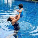Charu Asopa Instagram - Me and my water baby 😘❤️🤗