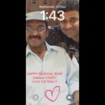 Devi Sri Prasad Instagram - HAPPIEST MUSICAL BIRTHDAY Dearest DADDY !!! 🎂🎂🎂❤️❤️❤️🎶🎶🎶 Love U and Miss U !! Thank You for Everything ! 🙏🏻🎶❤️