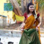 Dharsha Gupta Instagram - 🧡❤️💚 Costume- @ekantastudio Vc- @sathish_photography49