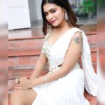 Dharsha Gupta Instagram - 🤍Pure as white🤍 M&H- @murugeshmakeup_hair Costume- @labelkaksh Jewelry- @littlefingers_bridal_jewellery Styled by- @paviiiee_08 Pic- @evidencemaker