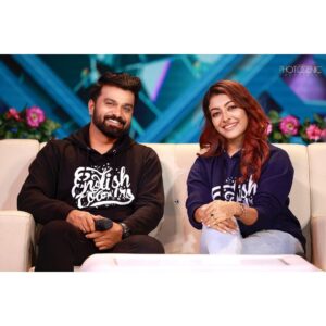 Durga Krishna Instagram - Star Magic @flowersonair 
With @arjunravindranofficial 
Wearing @englishcolours 
Styled by @soorajskofficial