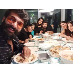 Durga Krishna Instagram - #WhatMoreToAsk. It’s all about yesterday night💃🏻
I was so humbled to spend a private dinner party with my super host lalettan @mohanlal , his best and favourite neighbour & my career best hero Rajuettan @therealprithvi and my sweeet friends @leo_lishoy @saanthim @chandhunadhg7 Amira♥️
Love you guys.. 🥰🤗
@paris_de_boutique Thank you so much for this beautiful simple Black Anarkali🖤