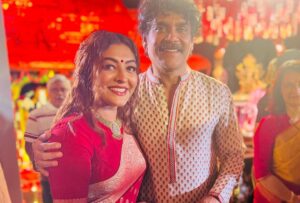 Durga Krishna Instagram - Had a wonderful Navarathri Night with Kalyan Family @kalyanjewellers_official 
And I’m so glad to meet @silambarasantrofficial @iamvikramprabhu @arunvijayno1 @therealprithvi @actormaddy #Nagarjuna sir, #Prabhu sir, #Ranbir sir

#kalyannavarathri 

Make up : @vikas.vks.makeupartist 
Hair : @nikhil_vks 
Styling : @sanliya_sabu 
Saree draping : @sindhu_valsan 
Costume: @khajuraho_boutique_ 
Jewellery: @dcjewellers.official