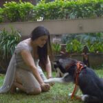 Ena Saha Instagram - Love is a wet nose and a happy tail. #enasaha #actorslife #actress #Celebrity #statement #tollywood #tollywoodonline #reels #reelsinstagram #explorepage #explore #dress #fashion #fashionstyle #dog #puppy #happysunday #sundayfunday
