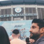 Farhan Akhtar Instagram - An evening to remember. The atmosphere was electric..!! And to watch my team dominate RM and score 4 .. WHAT A TREAT..!! 🔥🔥 Now for the final. Let’s go #mancity .. let’s bring her home 👊🏽🏆 Thank you @etihad .. thank you @mancity for hosting us. Big big hug to your team who were absolutely incredible. Images @sebporter 🙏🏽♥️ Overcoat @sshomme Shoes @dmodotofficial