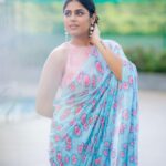 Faria Abdullah Instagram - Felt like a flower, looked like a garden 🌷 Styled by @officialanahita Saree: @drc_hyderabad Pic: @they_call_me_keshu Make up @uztheartist