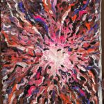 Faria Abdullah Instagram - I picked up the skill of painting at a very young age in life. I wasn’t good at portraits and anatomy or sketching but I loved colours and the idea of getting down and dirty with it. It’s one of those channels for me that helps me release. Art has so much healing power. It’s so powerful. But are we vulnerable enough to let it enter our life and use it to our advantage without judgement? Pick up a piece of anything today and drip some paint on it. Use your hands, brushes, plants, clothes, cutlery whatever you like, and just go for it. Let me know how it feels! PS I love the fact that these two pieces are on newspapers 😂 makes it more raw and organic. #artistsoninstagram #artwork #abstractart #abstractpainting
