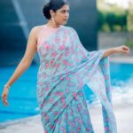 Faria Abdullah Instagram - Felt like a flower, looked like a garden 🌷 Styled by @officialanahita Saree: @drc_hyderabad Pic: @they_call_me_keshu Make up @uztheartist