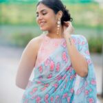 Faria Abdullah Instagram - Felt like a flower, looked like a garden 🌷 Styled by @officialanahita Saree: @drc_hyderabad Pic: @they_call_me_keshu Make up @uztheartist