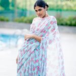 Faria Abdullah Instagram - Felt like a flower, looked like a garden 🌷 Styled by @officialanahita Saree: @drc_hyderabad Pic: @they_call_me_keshu Make up @uztheartist