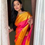Gayathri Yuvraaj Instagram - silksarees @thamannasilks Jewellery @sukraa_designs