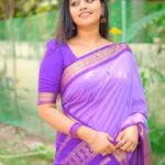 Gayathri Yuvraaj Instagram - சொல்லுக்கும் தெரியாமல் சொல்லத்தான் வந்தேனே சொல்லுக்குள் அர்த்தம் போல சொல்லாமல் நின்றேனே 😍😍 Sarees @paavanaonlinemart Blouse @abarnasundarramanclothing