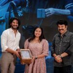 Grace Antony Instagram - Wow Myself 🥹😧 With @mammootty & @dqsalmaan . . . Still @ajmal_photography_ #rorschach #success #mammootty #dulquersalmaan #graceantony
