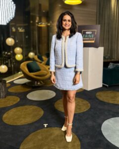 Gul Panag Instagram - Ready to take flight. Iykyk. Open? Or closed? Swipe>>> . . . . . . . . . . . . . . #TOTM Outfit: @katespadeny Jewellery: @katespadeny Pr agency: @id8mediasolutions Stylist: @stylebyvanshiika Shoes: @aldo_shoes