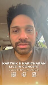 Haricharan Instagram - We can’t wait to meet you all this weekend ♥️