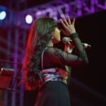 Haripriya Instagram - Showtime 🎤❤️‍🔥 . . . . Shot by @imvikram.s #Haripriya #haripriyasinger #live #music #concert #chennai #instareels #explore #singer @btosproductions Chennai, India