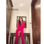 Helly Shah Instagram - Calling all pinkaholics 💖 Styled by @natashaabothra with @priyankaa.a_91 Assisted by @viiddz Outfit @label.san Earrings & Ring @mozaati