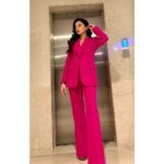 Helly Shah Instagram - Calling all pinkaholics 💖 Styled by @natashaabothra with @priyankaa.a_91 Assisted by @viiddz Outfit @label.san Earrings & Ring @mozaati