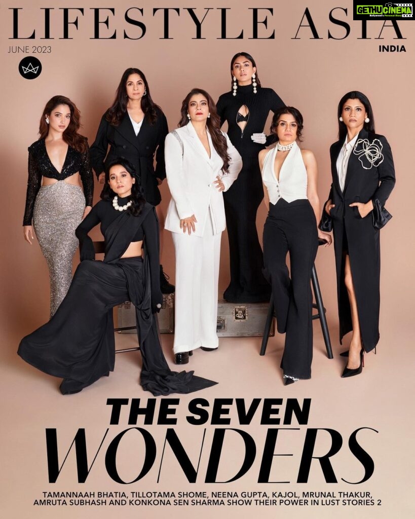 Kajol Instagram - You don't have to go around the world to find the 7 wonders of the world, find us on the cover of @lifestyleasiaindia @lsa.arena for @netflix_in 's Lust Stories 2” 👀🥰 From L-R: @tamannaahspeaks @tillotamashome, @neena_gupta, @kajol @mrunalthakur, @amrutasubhash , @konkona Editor-in-Chief: Rahul Gangwani (@rahulgangs_) Photographer: The House of Pixels (@thehouseofpixels) Stylist: Mohit Rai (@mohitrai) Interview by Analita Seth (@analitaseth) and Mayukh Majumdar (@mayuxkh) Production: By The Gram (@by.the.gram) @rsvpmovies @flyingunicornfilms @ronnie.screwvala @ashidua @pashanjal