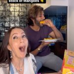 Karanvir Bohra Instagram - On #worldenvironmentday all I’d like to say is, love #mothernature and learn to share, coz “sharing is….?” Yes, #sharingiscaring Kuch seekh @ishitta.arun #mangolover