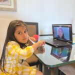 Karanvir Bohra Instagram - So these two had holidays from school.. and there was no way we were going to let them watch TV all day! 😄🤷🏻‍♀️ They do play outside but they need things do indoors also. And I feel once kids are in the 'flow' of school, they should continue with a little bit of daily schooling.. enough to maintain their focus, but not too much that they get bored. So we enrolled them in @learn_2read phonics classes. :) It's been the perfect mix of polishing their reading skills, playtime and even a little bit of dancing! 😄 (Special thanks, Ms Urvashi, for your patience.. Bella and Nen can be a handful.. even online!) 😂