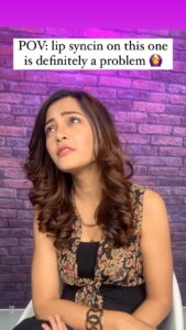 Kaveri Priyam Instagram - A problem that I created all by myself:
Deciding to Lip sync on this one 🤷‍♀️