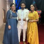 Keerthi shanthanu Instagram - #AnandaVikatan awards 🏆 An honour to host such a prestigious event ❤️ thank you for this opportunity 🥰 Today at 3pm on @vijaytelevision ! Hosting along with the talented @rjvijayofficial & @archanachandhoke 🤩 @anandavikatan 😍 @cinemavikatan Wearing @savinidii_official ✨ Styled by @anupamasindhia ✨ Earrings @rimliboutique ✨