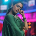 Keerthi shanthanu Instagram - Indo-western 🌿 For #Superjodi on @zeetamizh every sunday at 6.30pm Outfit : @_.rubeenavogueofficial._ @rubyafroz80 Neckpiece : @mspinkpantherjewel clicked by @storiesbysidhu