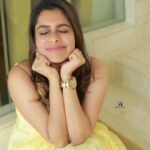 Keerthi shanthanu Instagram - ✨Butterscotch✨ Outfit : @poornimas_store ✨ Thank you for the lovely clicks guys @evidencemaker @karthikakphotography #yellow #yellove
