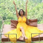 Keerthi shanthanu Instagram - Yellowloveeee💛All the way from Bali💛 This was a beautiful experience @gtholidays.in 💛 #baliswing #yellow #bleedyellow #yellowlove #csk #bali