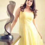 Keerthi shanthanu Instagram - ✨Butterscotch✨ Outfit : @poornimas_store ✨ Thank you for the lovely clicks guys @evidencemaker @karthikakphotography #yellow #yellove