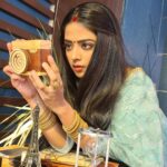 Khushi Dubey Instagram - My first love. #lights #camera #action. . . . . #khushidubey #khushians #aashiqana #aashiqanaonhotstar #aashiqana2onhotstar #blue #skyblue #traditional #ethnic #frame #instalove #style #fashion