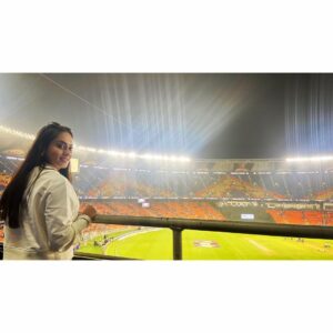 Krutika Desai Khan Instagram - What a match! @gujarat_titans @iplt20 ✨
Great performances 💙

Fits - @imbalance.in 

#KrutikaDesai #KD #TATAIPL #2023 #IPL #T20 #GujaratTitans #AavaDe #gratitude #happiness #blessed #spreadlove ❤️